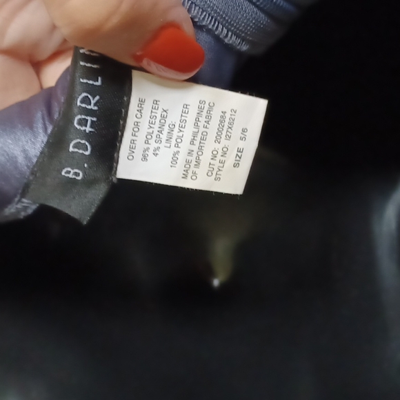 B. Darlin Halter Beaded Dress 5/6, shiny Charcoal gray - Picture 6 of 7